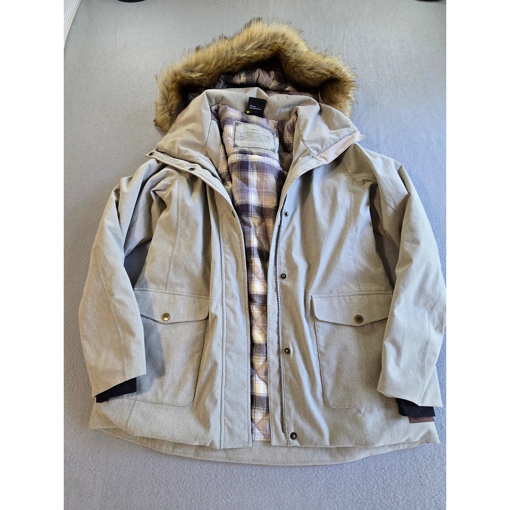 Sherpa Adventure Gear Parka Hemaltec Waterproof Womens Medium Grey Faux Fur